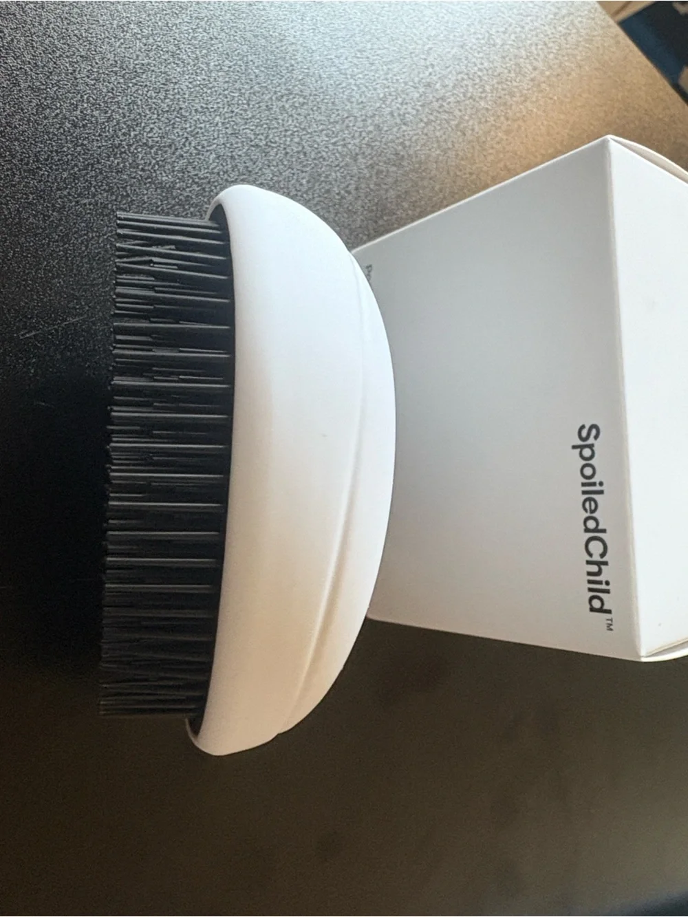 Spoiled Pocket Styling Brush - Black & White Compact Detangler